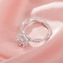 Hexagon Prong Ring Settings,Infinity Solid 14K 18K Gold Moissanite Ring,Elegant Pave Moissanite Ring,DIY Ring Supplies For Gemstone 1294986