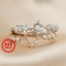 1Pcs 3-7MM Rose Gold Silver Round Gems Cz Stone Prong Bezel Solid 925 Sterling Silver Adjustable Ring Settings 1210030
