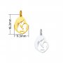 Stainless Steel Mother Child Baby Pendant Charm,Yellow Gold Plated Stainless Steel Pendant,DIY Pendant Blank Supplies 1431445