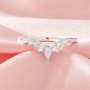 Curved Moissanite Stackable Ring,Solid 14K 18K Gold Ring,Elegant Stacker Ring,Stackable Ring,DIY Ring Supplies 1294998