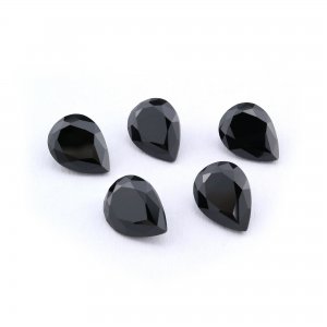 1Pcs Pear Black Spinel Faceted Cut Loose Gemstone Natural Semi Precious Stone DIY Jewelry Supplies 4150007