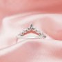 Keepsake Breast Milk Resin 2x4MM Marquise Bezel Birthstone Stacker Ring Settings,Curve Solid 925 Sterling Silver Ring,Stackable Ring,DIY Ring Supplies 1294849