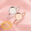 Round Breast Milk Keepsake Resin Ring Settings,Cup Bezel Ring,Solid 14K Gold Ring Bezel,Solid Back DIY Ring 1215041