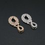 1Pcs 5x7MM Oval Prong Pendant Settings Luxury Pave Rose Gold Plated Solid 925 Sterling Silver Charm Bezel Tray DIY Supplies for Gemstone 1421134
