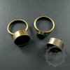 5pcs Screw Change Series 12mm setting size screwed top bezel vintage style antiqued bronze brass DIY ring supplies jewelry findings 1211061