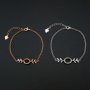 1Pcs Oval Prong Bezel Bracelet Settings Tree Branch Rose Gold Plated Solid 925 Sterling Silver Tray for Gemstone 6''+1.6'' 1900243