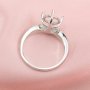 6-8MM Round Prong Ring Settings Solid 14K/18K Gold Ring with Moissanite Accents DIY Gemstone Ring Bezel 1212051-1
