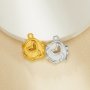 Keepsake Breast Milk Resin Mermaid Fish Tail Bezel Pendant Settings,Gold Stainless Steel Pendant Charm,DIY Pendant Blank Supplies 1431451