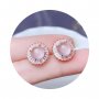 1Pair 4-8MM Round Rose Gold Solid 925 Sterling Silver DIY Prong Studs Earrings Settings Bezel 1706028