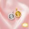Keepsake Breast Milk Resin Ball Round Pin Pendant Settings for Half Drilled Pearl Bead,Solid 14K 18K Gold Pendant Charm,Moissanite Art Deco Pendant 1411463