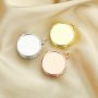 18MM Round Bezel Photo Locket,Keepsake Solid 925 Sterling Silver Rose Gold Plated Locket,DIY Photo Memory Pendant Charm Supplies 1110041