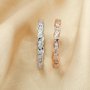 Art Deco Full Eternity Ring,Vintage Style Marquise Stackable Ring,Solid 925 Sterling Silver Rose Gold Plated Stacker Ring,DIY Ring Supplies 1294532