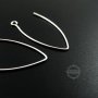 10Pcs 30*16MM 925 Solid Sterling Silver Earrings Wire Hoop DIY Jewelry Findings Supplies 1702063