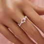Halo Hexagon Prong Ring Settings,Solid Back 14K 18K Gold Moissanite Ring,Dainty Art Deco Ring,DIY Ring Supplies For Gemstone 1294974