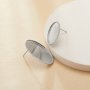 Oval Stainless Steel Studs Earrings Bezel Settings,Simple Oval Earrings,DIY Earrings Blank Supplies 1706227