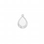 10x12MM Keepsake Breast Milk Resin Pear Bezel Pendant Settings,Minimalist Stainless Steel Pendant Charm,DIY Pendant Blank Supplies 1431539