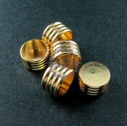 20pcs 7.5x8.5mm 14K light gold plated brass glass tube base bezel DIY glass dome supplies findings 1534005