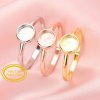 Minimalist Breast Milk Keepsake Resin Round Ring Bezel Settings,Solid 14K 18K Gold Ring,Solid Back Round Ring,DIY Memory Ring Supplies 1215065