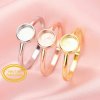 Minimalist Breast Milk Keepsake Resin Round Ring Bezel Settings,Solid 9K 14K 18K Gold Ring,Solid Back Round Ring,DIY Memory Ring Supplies 1215065