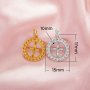 Keepsake Breast Milk Resin Ball Round Pin Pendant Settings for Half Drilled Pearl Bead,Solid 14K 18K Gold Pendant Charm,Minimalist Pendant,DIY Pendant Supplies 1411462