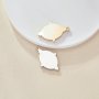 Keepsake Breastmilk Stainless Steel Oval Bezel Pendant Settings, Gold Plated 304L Charm,0.5MM Deep DIY Supplies 1421222