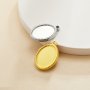 Keepsake Breast Milk Resin Oval Bezel Pendant Settings,Simple Stainless Steel Oval Pendant Charm,DIY Pendant Blank Supplies 1421276