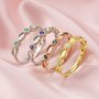 Solid 18K Gold Keepsake Ring Settings for Breast Milk Resin 2x4MM Marquise Bezel with 2mm Birthstone Stackable Ring Bezel 1294212-2