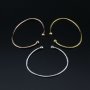1Pcs Silver Gold Plated Brass Double Balls End Wire Bracelet Bangle DIY Beading Supplies 1900226