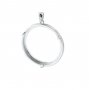 1Pcs 19-30MM Round Prong Solid 925 Sterling Silver Cabochon Coins Holder Pendant Bezel Settings DIY Supplies 1411252