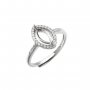 5x10MM Halo Marquise Prong Ring Settings Solid 925 Silver Rose Gold Plated DIY Adjustable Ring Bezel for Gemstone Supplies 1294235