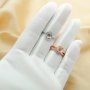 6x8MM Oval Prong Ring Settings,Flower Stackable Solid 925 Sterling Silver Rose Gold Plated Ring,Art Deco Marquise Stacker Ring Band,DIY Ring Blank 1294554