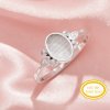 Keepsake Breast Milk Resin Oval Ring Bezel Settings,Vintage Styles Solid 14K 18K Gold Ring,Art Deco Solid Back Ring,DIY Ring Supplies 1222149