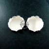 25pcs 25MM setting size vintage style silver plated crown round bezel tray DIY pendant charm supplies 1411113