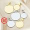 Round Bezel Settings for Breast Milk Resin Gold Plated Solid 925 Sterling Silver Pendant Charm DIY Supplies 1411274