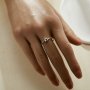 4MM Square Prong Ring Settings,Stainless Steel Silver Square Ring,Simple Square Ring,DIY Ring Supplies 1294914
