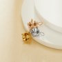 7MM Round Prong Bezel Pendant Settings,Rose Gold Plated Stainless Steel Pendant Charm,Minimalist Round Pendant,Simple Pendant Blank 1411432