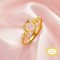 6x8MM Pear Prong Ring Settings,Tree Branch Leaf Solid 14K 18K Gold Ring,Art Deco Pear Ring,DIY Ring Supplies For Gemstone 1295091