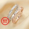 Art Deco Full Eternity Ring,Vintage Style Marquise Stackable Ring,Solid 925 Sterling Silver Rose Gold Plated Stacker Ring,DIY Ring Supplies 1294532