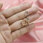 5-15MM Square Cushion Solid 14K Rose Gold 4 Prong Bezel Adjustable Ring Settings for DIY Gemstone Moissanite Diamond 1294106-1