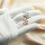 6x8MM Oval Prong Ring Settings Stackable Solid 925 Sterling Silver Rose Gold Plated Stacker Ring Set DIY Supplies 1294401