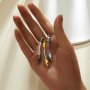 Tube Glass Bottle Stainless Steel Pendant,Silver Bronze Gold Plated Minimalist Perfume Vial Pendant,Wish Charm,DIY Pendant Supplies 1800600