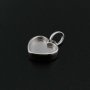 8MM Heart Bezel Settings for Breast Milk Resin Solid Back 925 Sterling Silver Pendant Charm DIY Supplies 1431080