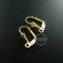25pcs 12*6mm gold plated shell simple lever back earrings hoop base settings loop supplies 1705039