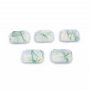 5Pcs 6x8MM Natural Rectangle Emerald Cut Moss Agate Faceted Cut Loose Gemstone Nature Semi Precious Stone DIY Jewelry Supplies 4170015