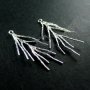 6pcs 20x38mm shiny silver coral branch DIY pendant charm jewelry findings supplies 1820162