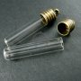 5pcs 6x27mm transparent tube glass bottle 3mm mouth bronze bail perfume vial pendant wish charm DIY supplies 1810279