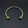 1Pcs Vintage Style Brass Bronze Screwed Ball Wire Bracelet Bangle for DIY Beading Supplies 1900229