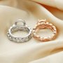 8MM Round Prong Ring Settings,Stackable Solid 925 Sterling Silver Rose Gold Plated Ring,Breast Milk Resin Marquise Stacker Ring Band,DIY Ring Set 1294502