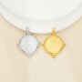 12MM Vintage Styles Round Bezel Stainless Steel Pendant Settings,Yellow Gold Rhodium Round Pendant Charm,DIY Pendant Blank Supplies 1411472