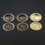 5Pcs 23x29mm brass antiqued silver,bronze,silver flower engraved vintage oval photo locket pendant charm supplies 1121052